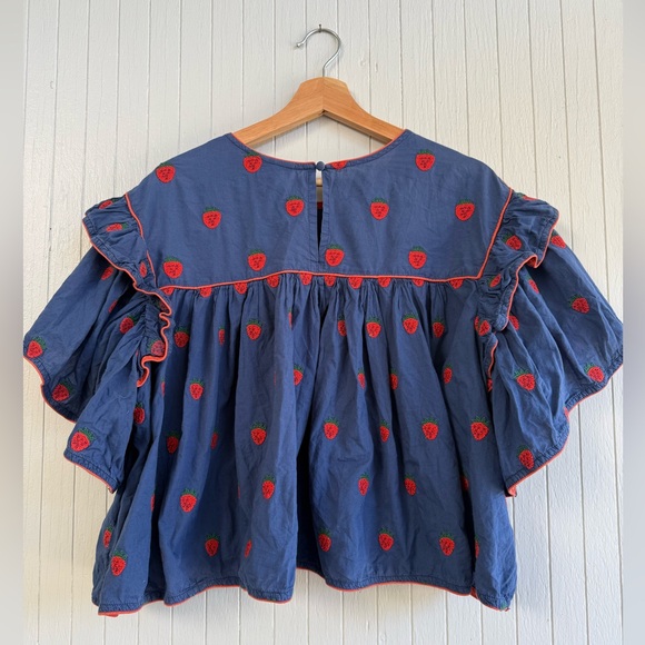 Farm Rio Strawberry Ruffle Blouse - Picture 2 of 11